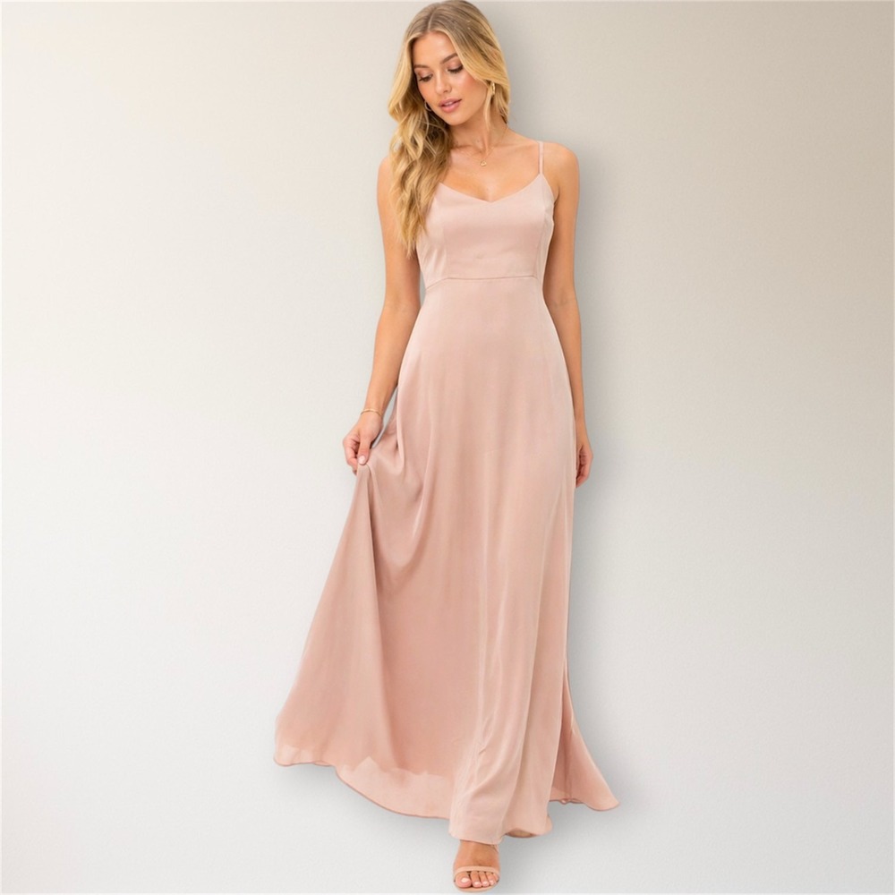 Show Me Your Mumu S Dusty Blush Pink Faith Maxi Dress Formal Wedding Guest Party